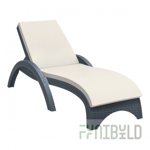Plastic sun lounger with mattress GS 1009 anthracite