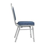 Chair Denmark 25mm - silver, chenille blue