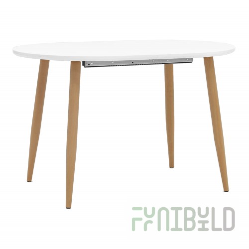 Dining table Bergen extendable 120-180*80 white