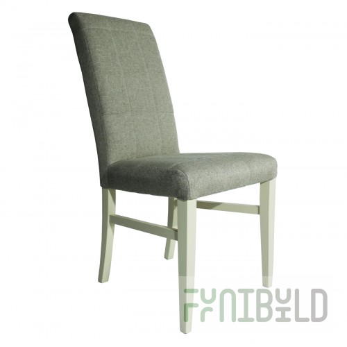Vera chair with stretcher and square stitching