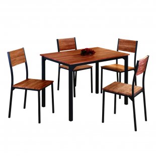 Furniture set Anako, table 1000x700 and 4 chairs, hazel