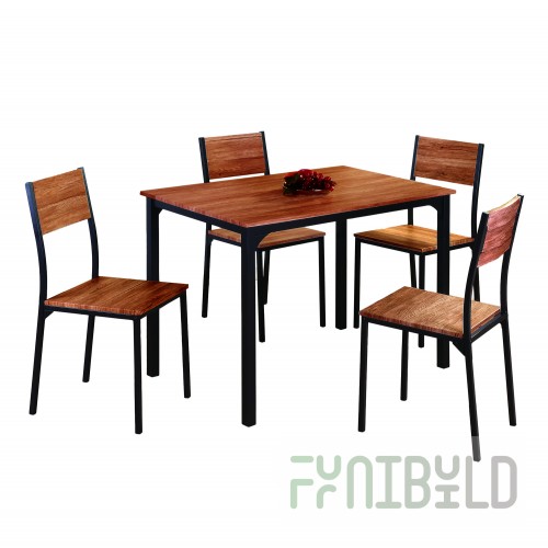 Furniture set Anako, table 1000x700 and 4 chairs, hazel
