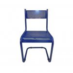 S-shaped perforated chair blue