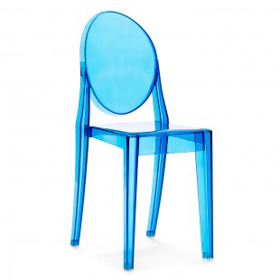 Victoria Ghost Chair Blue, Plastic