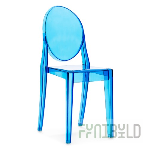 Victoria Ghost Chair Blue, Plastic