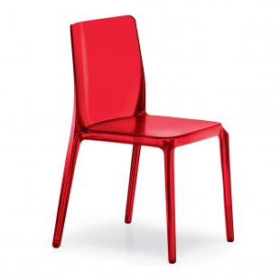 Chair plastic Blitz, transparent red