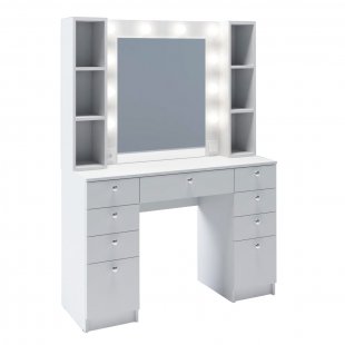Beatles Dressing Table with Mirror, White