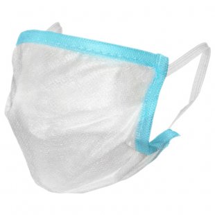 Hygienic three-layer mask with 2 parallel folds