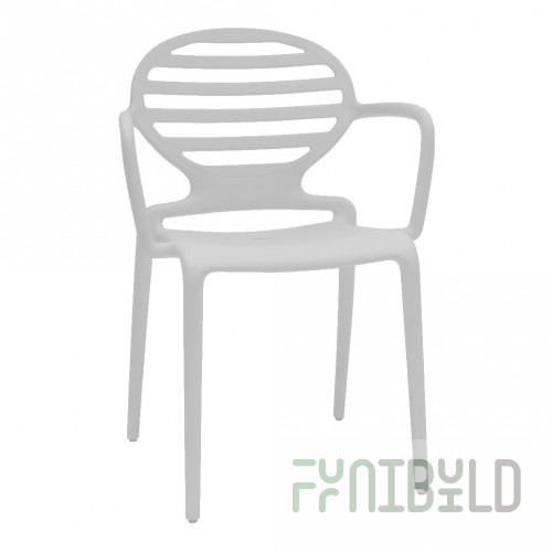 Plastic chair Cokka, linen
