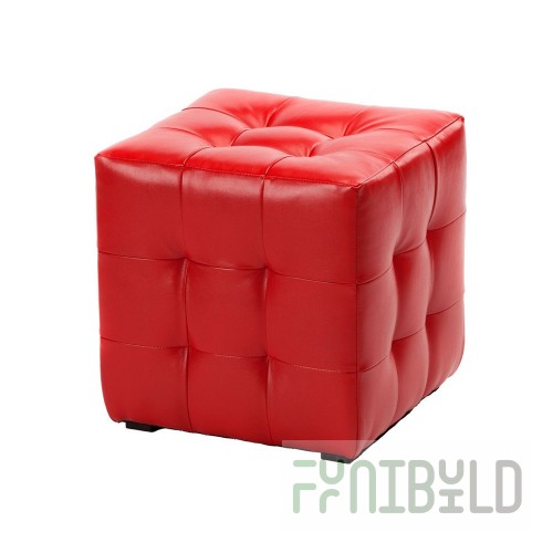 Pouf Ruby red