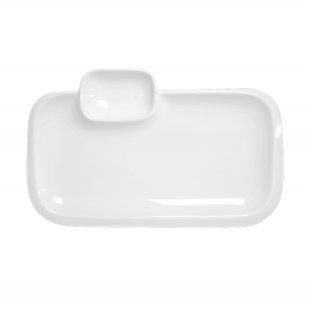Rectangular dish with gravy boat 360 in Royal White 3, 18