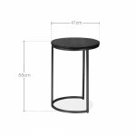 Madison Table x3, White Top, Black Frame