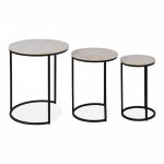 Madison Table x3, White Top, Black Frame