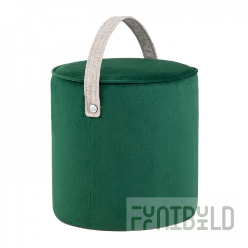 Pouf Jerry emerald velour
