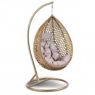 Hanging chair Roka made of artificial rattan