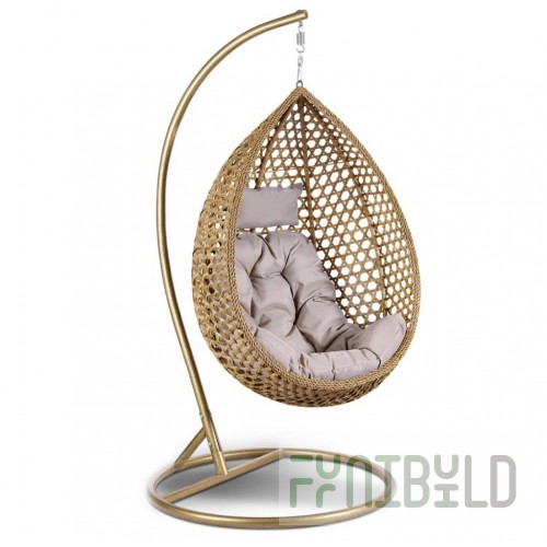 Hanging chair Roka made of artificial rattan