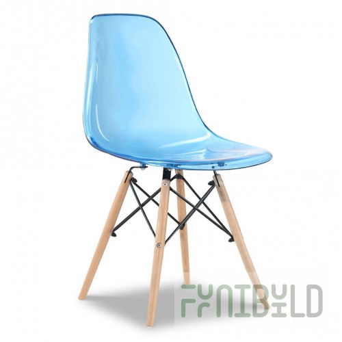 Eames chair, blue transparent