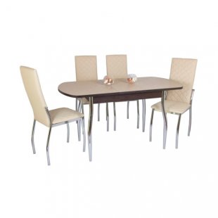 Milton table + 6 chairs Beijing beige
