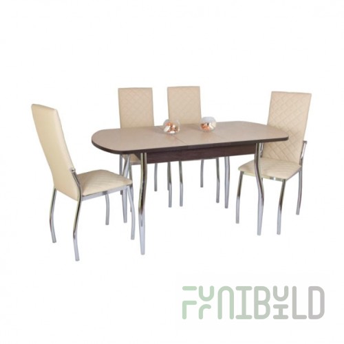 Milton table + 6 chairs Beijing beige