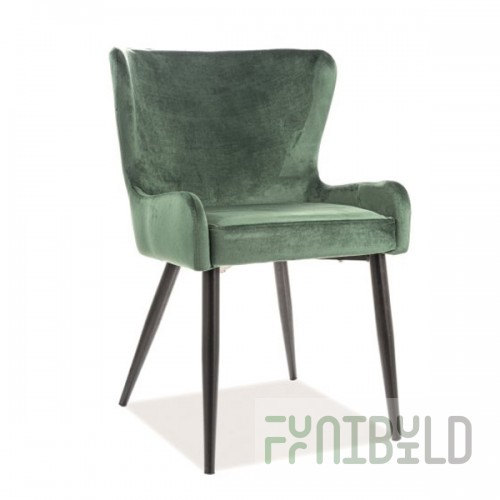 Signal passo II velvet chair, green