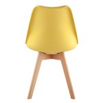 Chair FRANKFURT, yellow, wooden legs