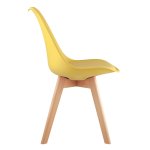 Chair FRANKFURT, yellow, wooden legs