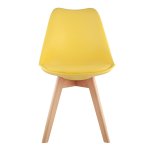 Chair FRANKFURT, yellow, wooden legs