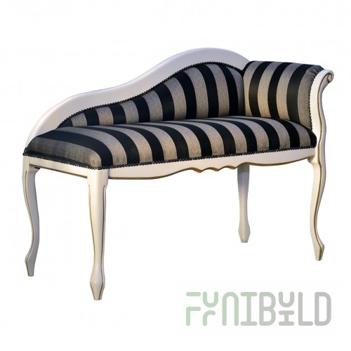 Luisa bench with armrests and backrest