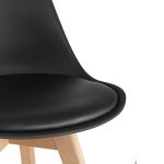 Chair FRANKFURT NEW, black, wooden legs