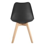 Chair FRANKFURT NEW, black, wooden legs