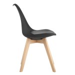 Chair FRANKFURT NEW, black, wooden legs