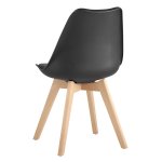 Chair FRANKFURT NEW, black, wooden legs