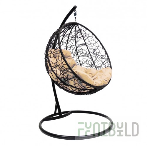 Hanging chair "Round" with rattan