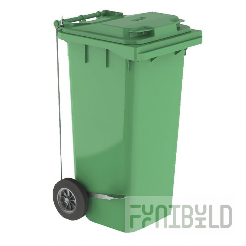 Waste container 120 liters, with pedal