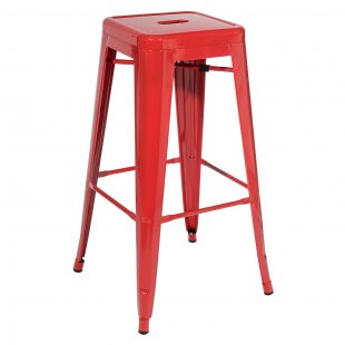 Tolix bar stool Red glossy