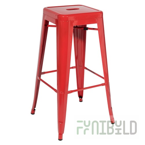 Tolix bar stool Red glossy