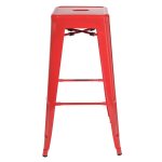 Tolix bar stool Red glossy