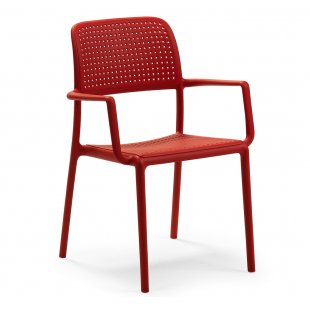 Plastic chair Bora, red