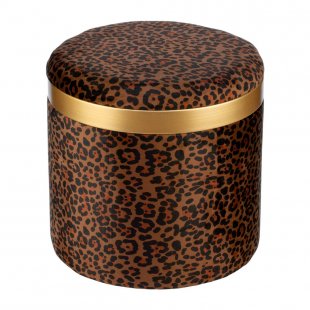 Pouf with lid Roshal leopard