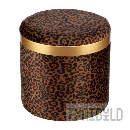 Pouf with lid Roshal leopard