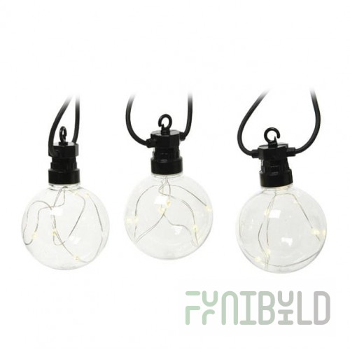 Satellite Light Bulb String, 10 Bulbs, Warm White