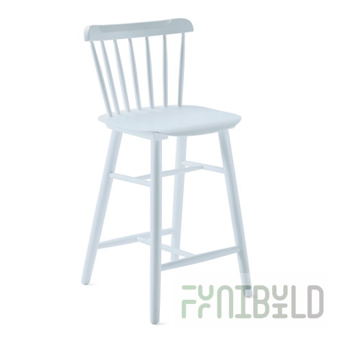 Tucker Bar Stool, Blue Wooden