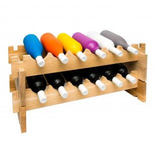Modular oak shelving unit, 2 modules