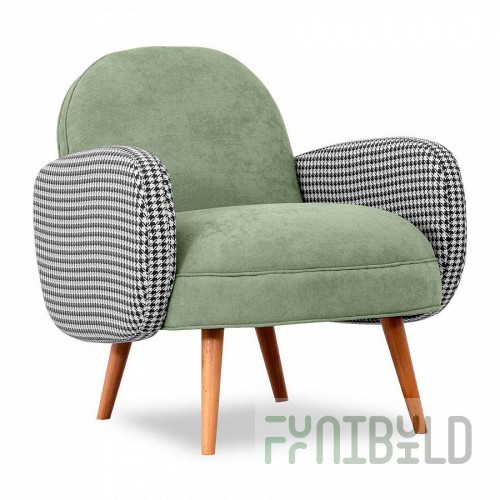 Armchair Bordo, two-tone