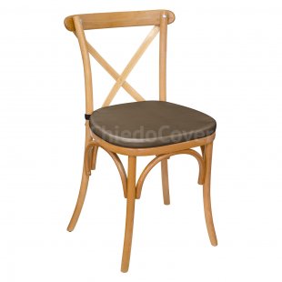 Cushion 01 for chair Crossback, 3cm, brown