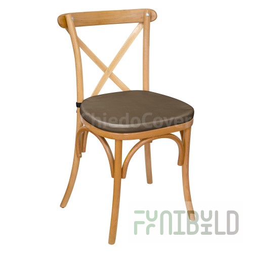 Cushion 01 for chair Crossback, 3cm, brown