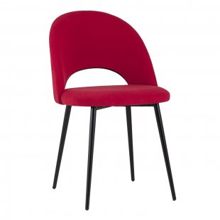 Chair Sophie velour matte red