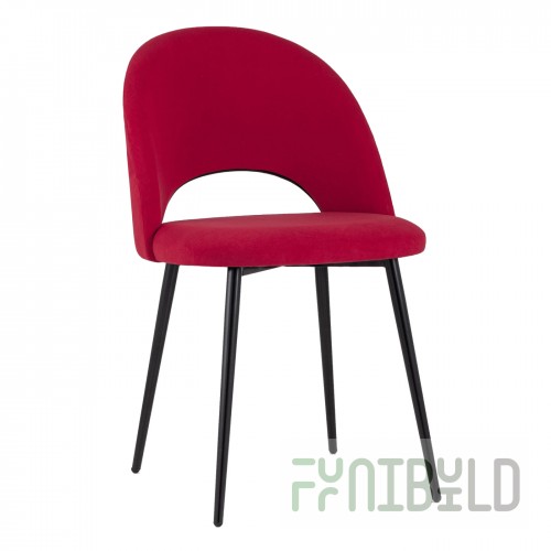 Chair Sophie velour matte red
