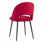 Chair Sophie velour matte red