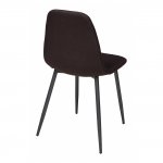Cassiopea chair, brown velour, black legs Cassiopea chair, brown velour, black legs